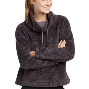 CHAMPION C9 WOMEN'S COZY COWL NECK FLEECE PULLOVER GRAY